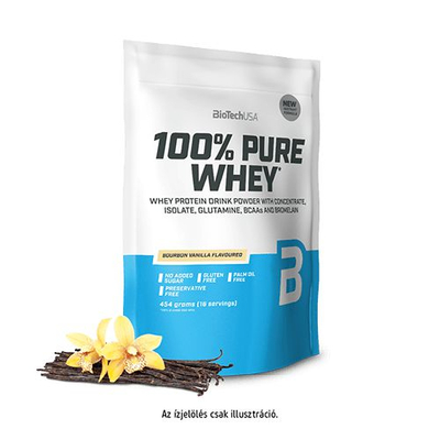 BioTechUSA - 100% pure whey fehérje 454 gramm (Bourbon vanília)