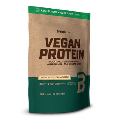 BioTechUSA - Vegan Protein, fehérje vegánoknak 500 gramm (Vaníliás sütemény)