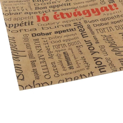 Csomagolópapír 30x35 cm, nyomtatott BARNA (500 db)