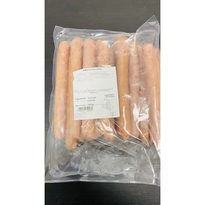 Hot-dog kolbász SAJTOS, vg. fagyasztott 1 kg/csomag 94% hústartalom