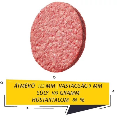 Koliber NYERS SERTÉS húspogácsa 86% 100g - Prémium (96 db)