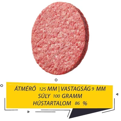 Koliber NYERS SERTÉS húspogácsa 86% 100g - Prémium (8 db/csomag)