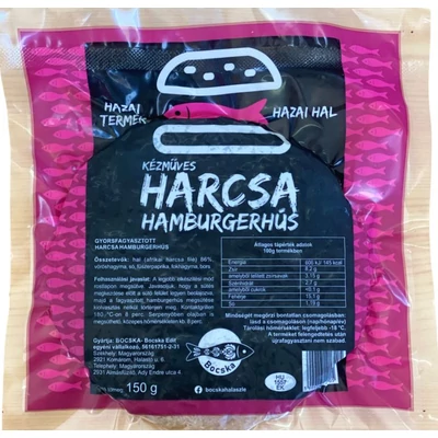 Harcsa hamburgerhús 150g/db, 12 db/zacskó