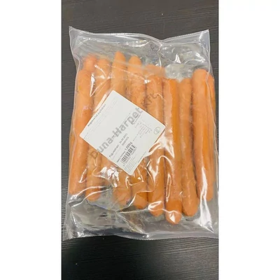 Hot-dog kolbász NATÚR, 22 cm  vg. fagyasztott 1 kg/csomag, 94% hústartalom