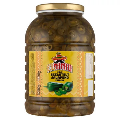 EL-NINIO zöld szeletelt jalapeno paprika 3,2 kg