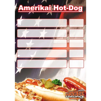 Ártábla A/3 - hotdog, üres mezők