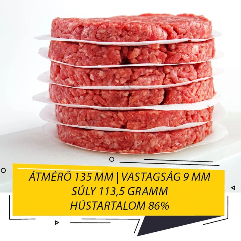 Koliber nyers marhahúspogácsa 86% 113,5g - Prémium (72 db)