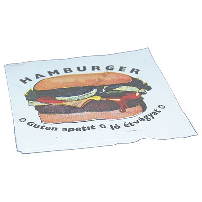 Nylon tasak hamburgerhez mintás (15x16cm) (1000 db)