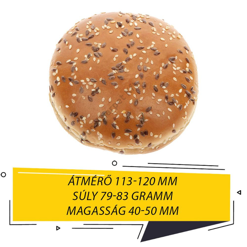 Lantmannen Fényes, szezám- és lenmaggal szórt hamburger zsemle 120 mm (30 db)