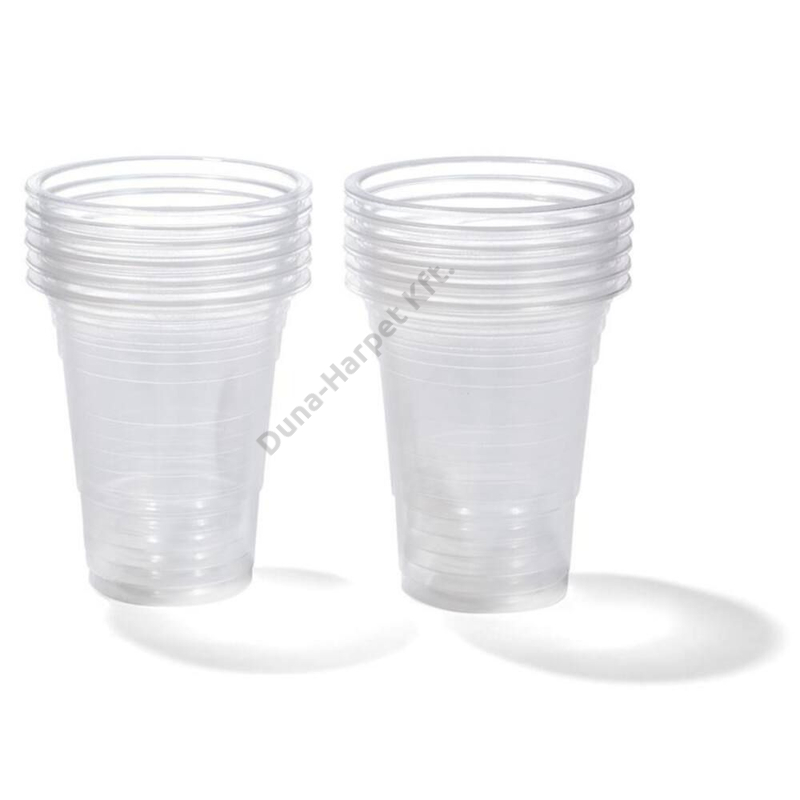 Műanyag pohár, víztiszta 200 ml (100 db)