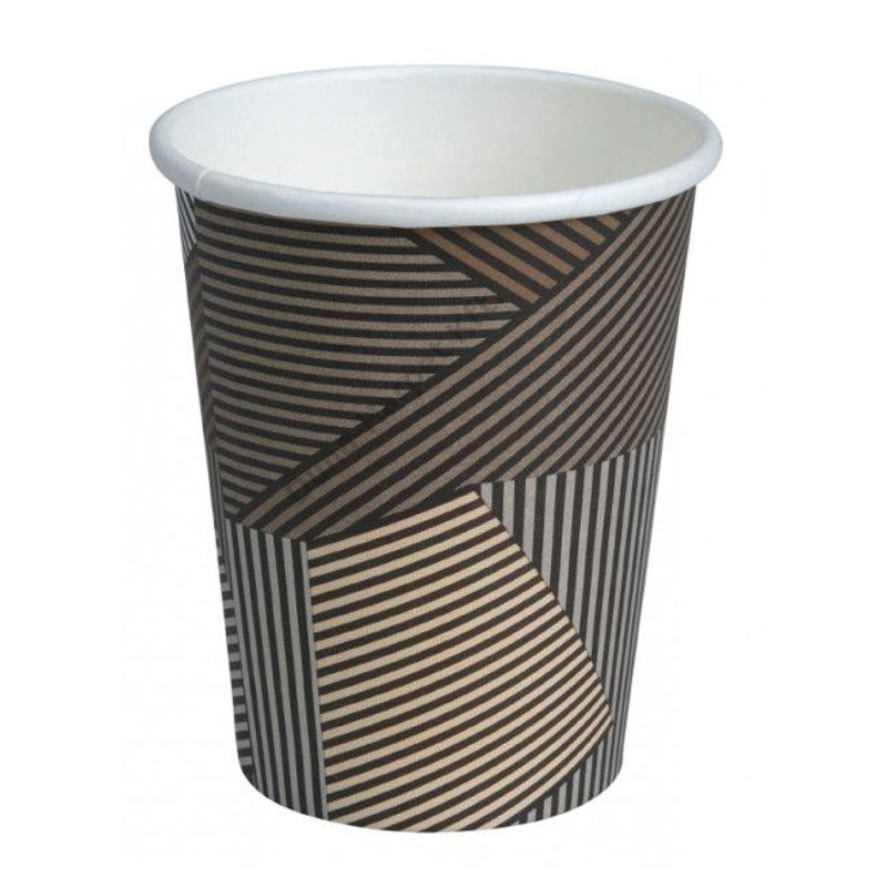 Papírpohár 240 ml, csíkos - kávés / teás (50 db)