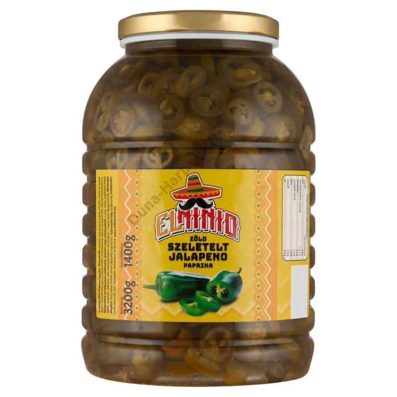 EL-NINIO zöld szeletelt jalapeno paprika 3,2 kg