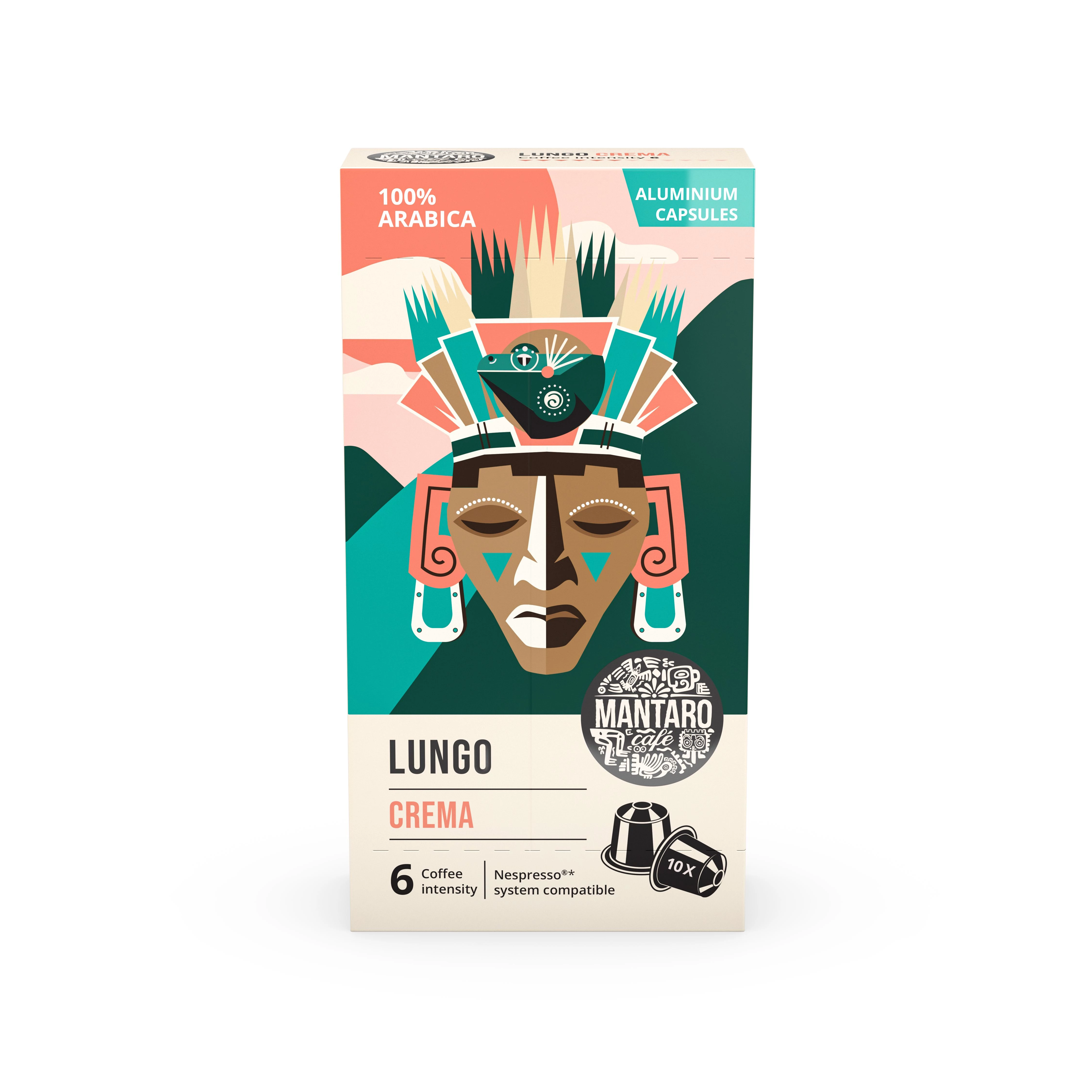 Mantaro Lungo Crema - (10 db kávékapszula, Nespresso kávégéphez)