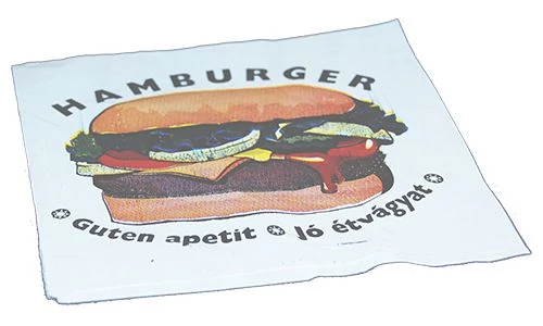 Nylon tasak hamburgerhez mintás (15x16cm) (1000 db)