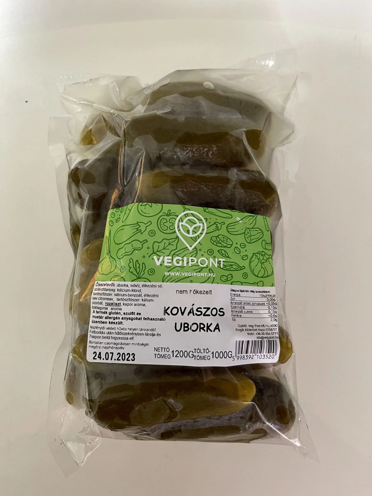 Kovászos uborka savanyúság - 1 kg