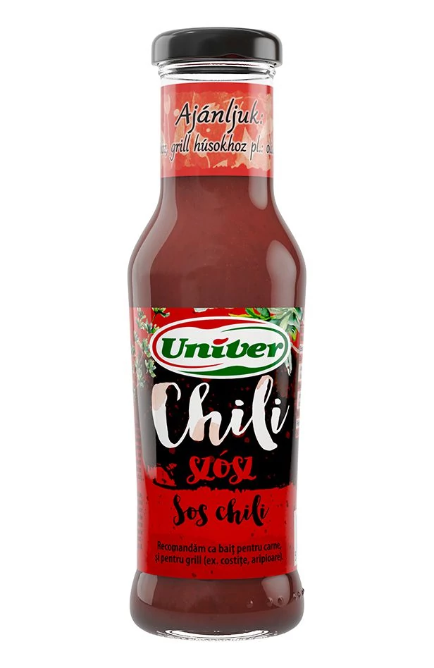 Univer chili szósz üveges 265 g