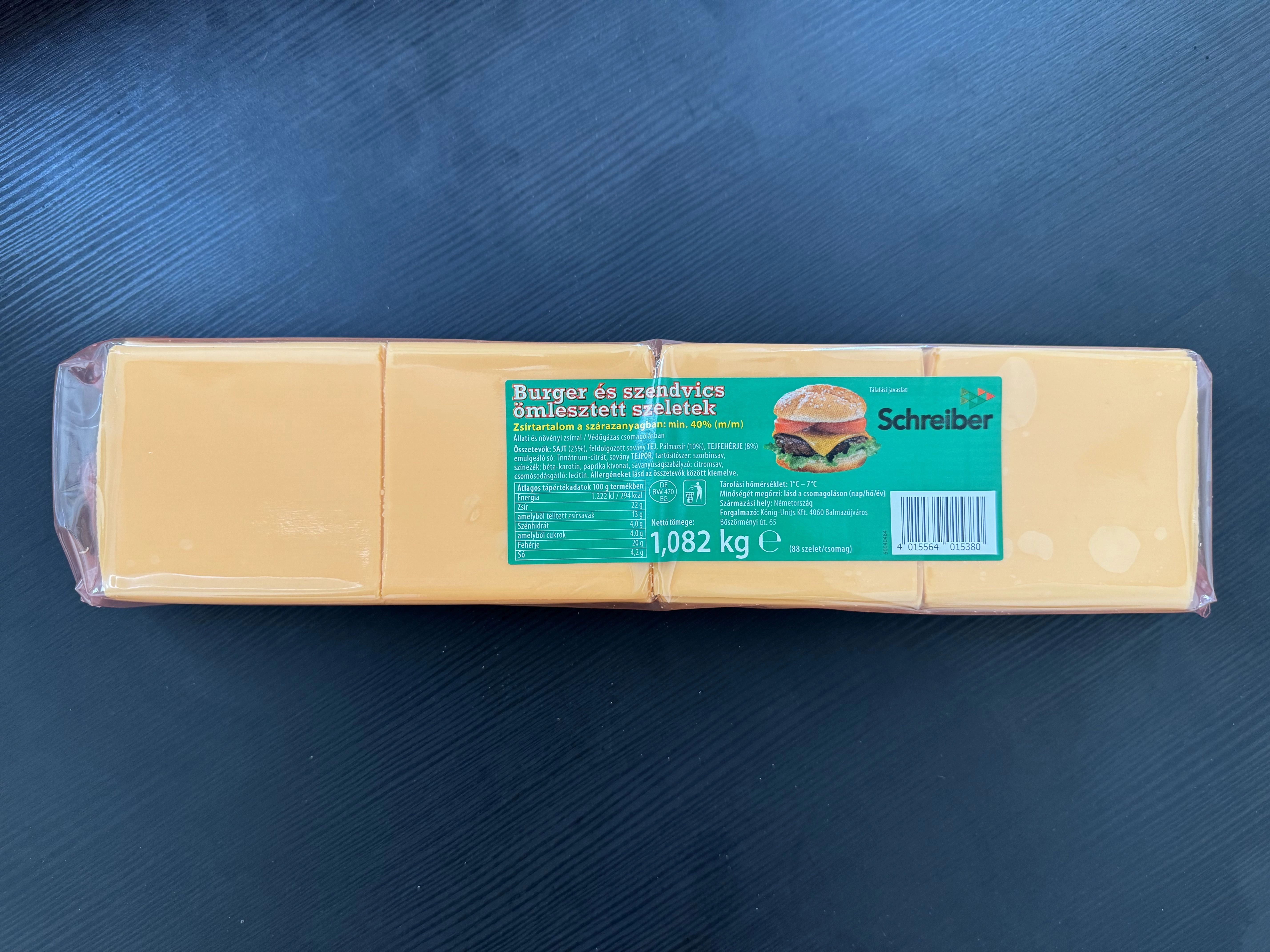 Burger & Szendvics ömlesztett szeletelt sajt - 1,082 kg