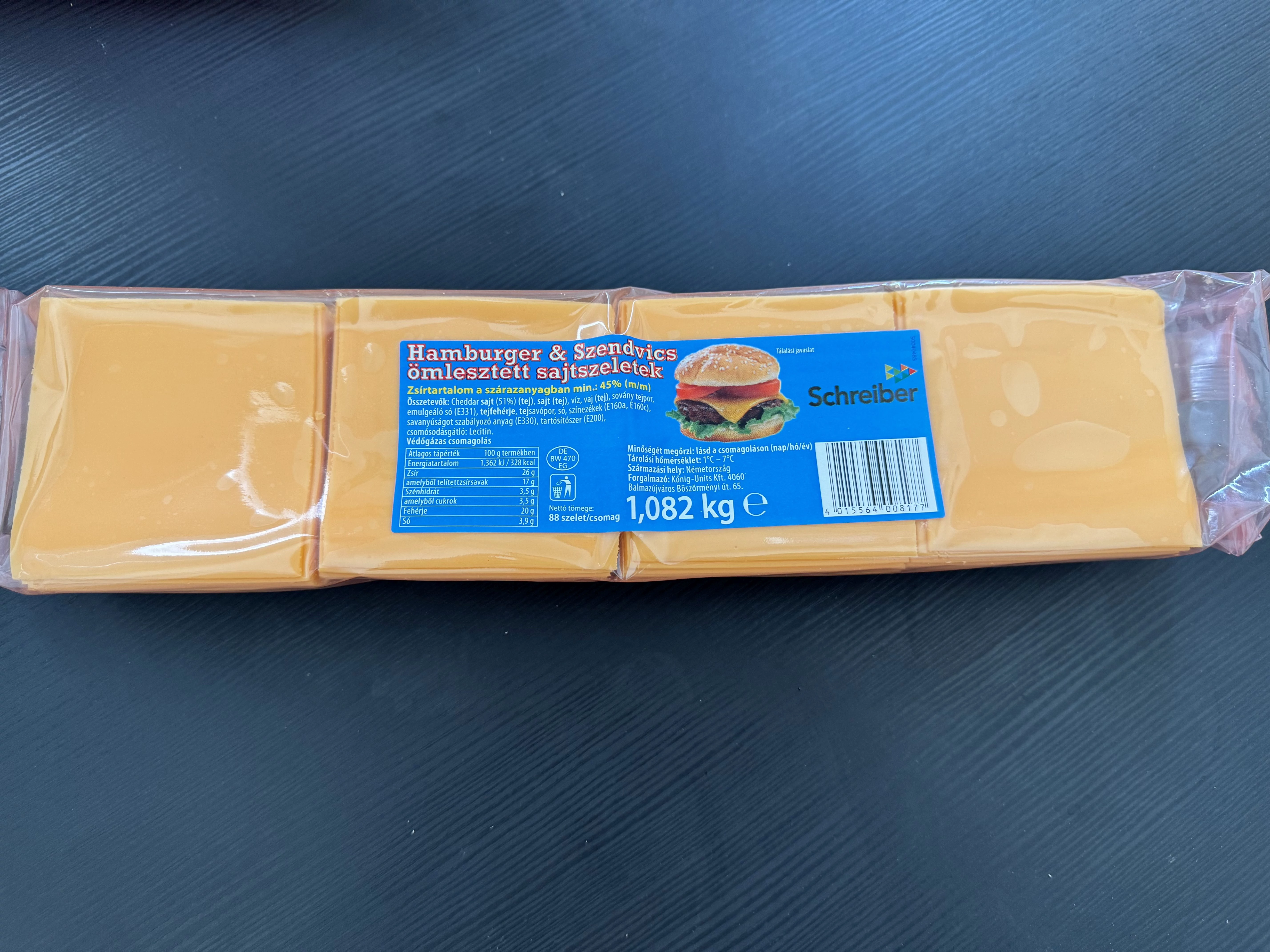 Hamburger & Szendvics ömlesztett szeletelt sajt - 1,082 kg