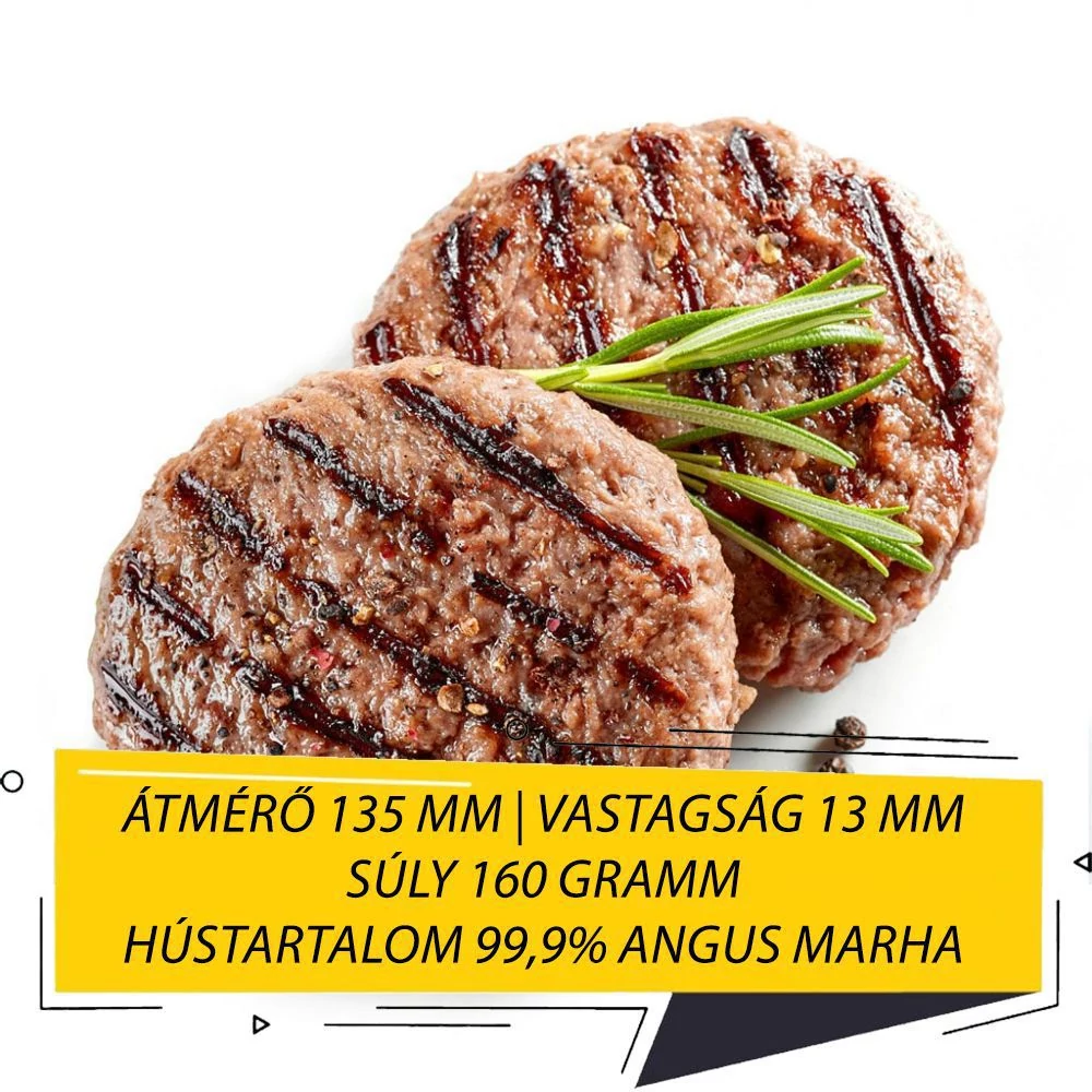 Koliber nyers Prime Angus marhahúspogácsa 99%, 160g (6 db/csomag)