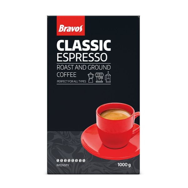 Bravos Classic Espresso, őrölt kávé 1 kg